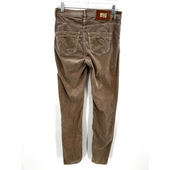 MAC RICH JEANS Women's Brown Pebble Stone Rich Slim Soft Corduroy Jeans Size 6 - Picture 3 of 10